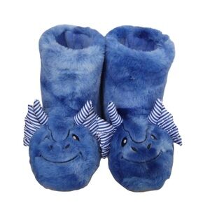 NWT Kids Totes Toasties Blue Dragon Slippers
